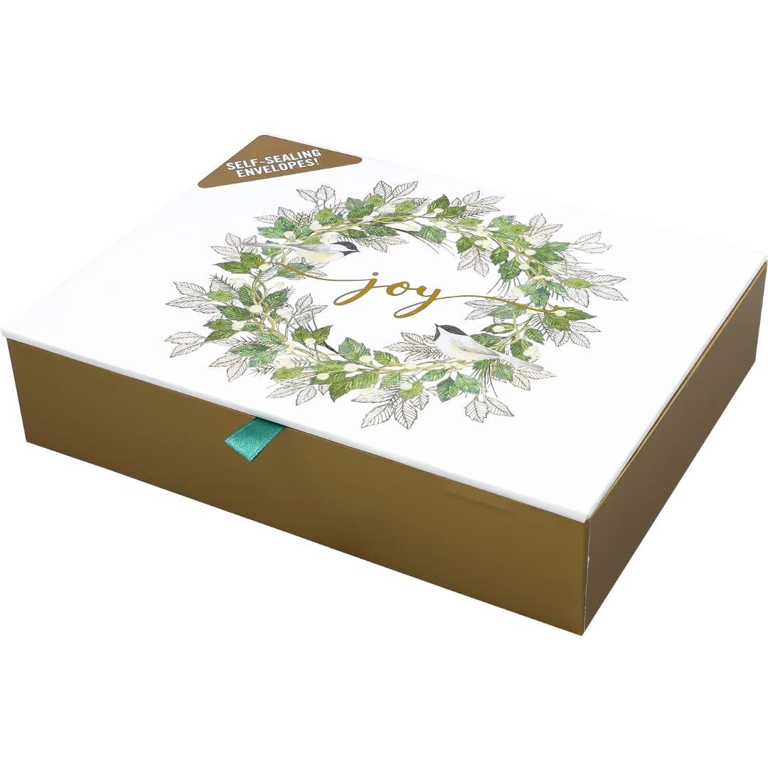 Peter Pauper Wreath of Joy Deluxe Boxed Holiday Cards