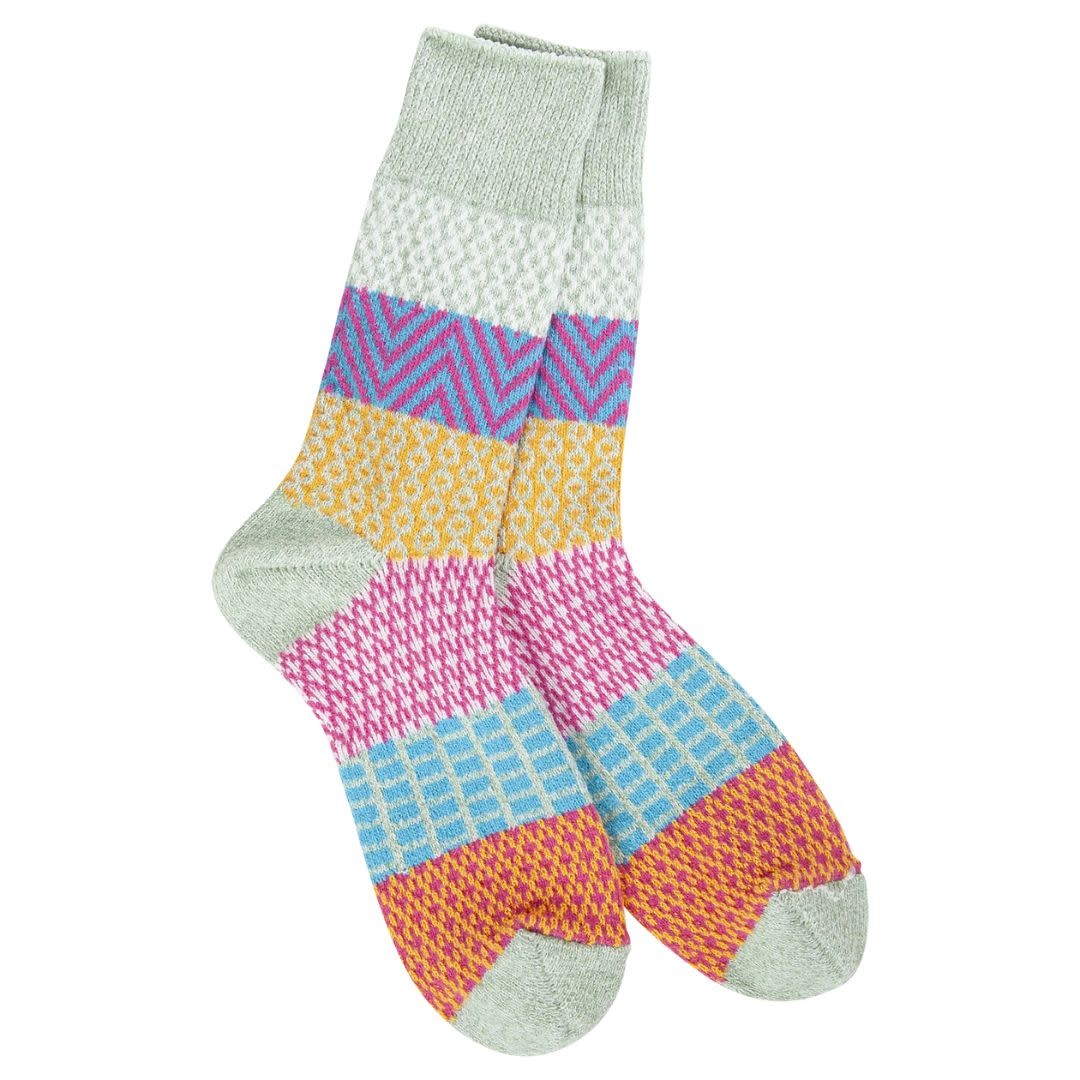 World's Softest Socks Women's Gallery Crew Sock Sage O/S