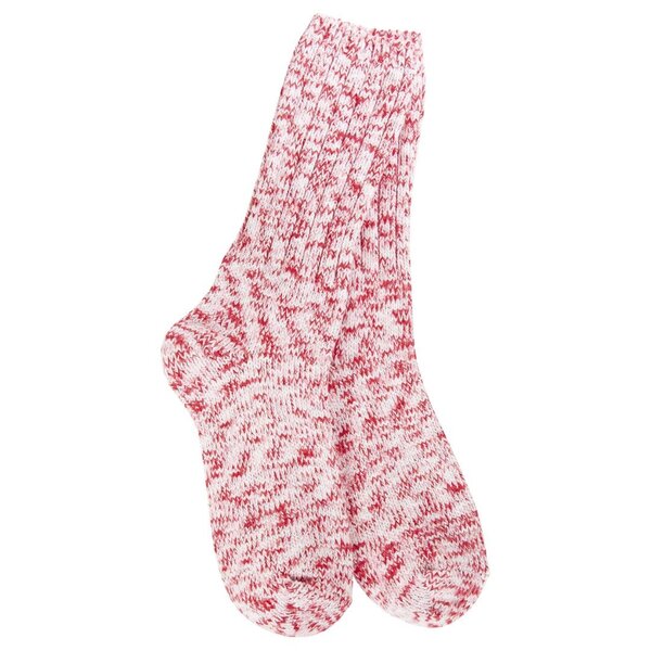 World's Softest Socks Women's Ragg Crew Sock Peppermint O/S