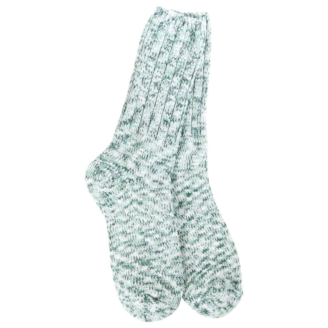 World's Softest Socks Women's Ragg Crew Sock Spruce O/S