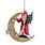 Kurt Adler 4" German Santa On Moon Ornament