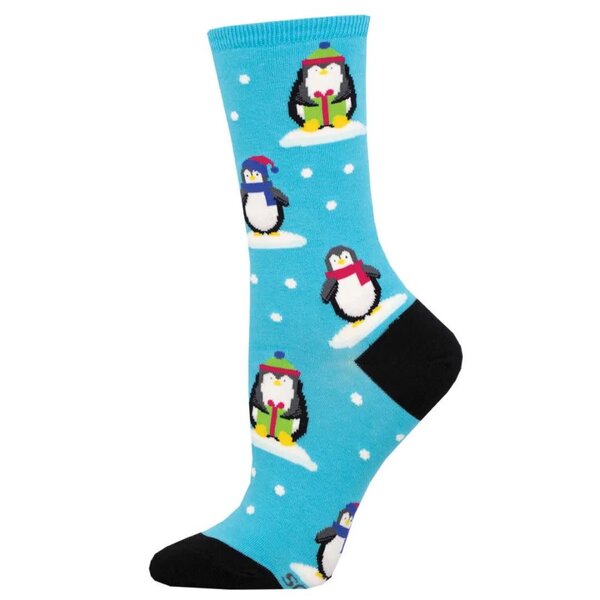 Socksmith Women's Holiday Blue Penguins Socks