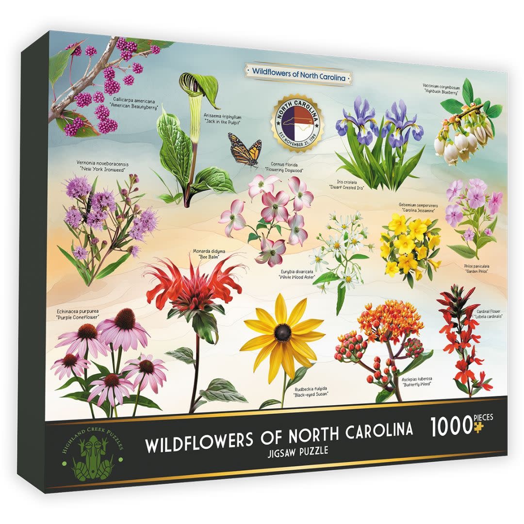 Highland Creek Puzzles Puzzle Wildflowers of NC 1000 Piece