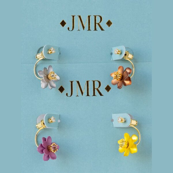 John Michael Richardson Matte Gold Flower Child Earring