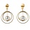 John Michael Richardson Matte Gold Lunar Landing Post Earring Pearl