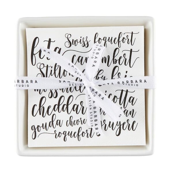 Santa Barbara Ceramic Napkin Tray - Cheese