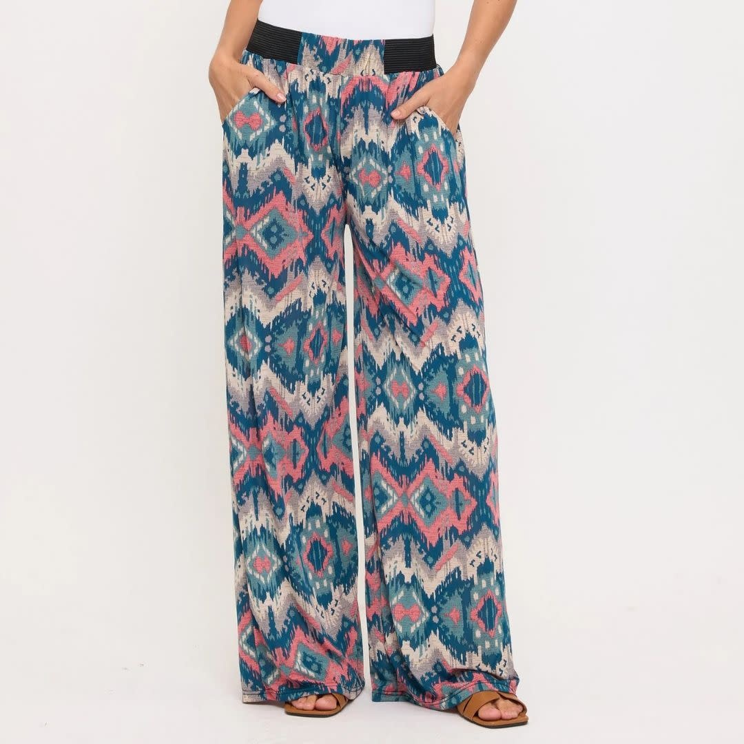 Accent Accessories Magic Pantz / Multi Blue Pink Geo - OS