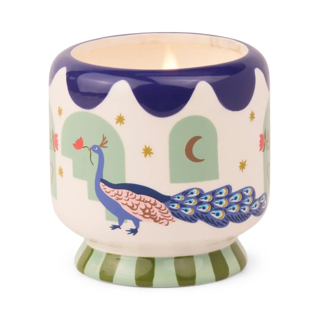 Paddywax A Dopo Ceramic Candle - 8oz Peacock Misted Lime