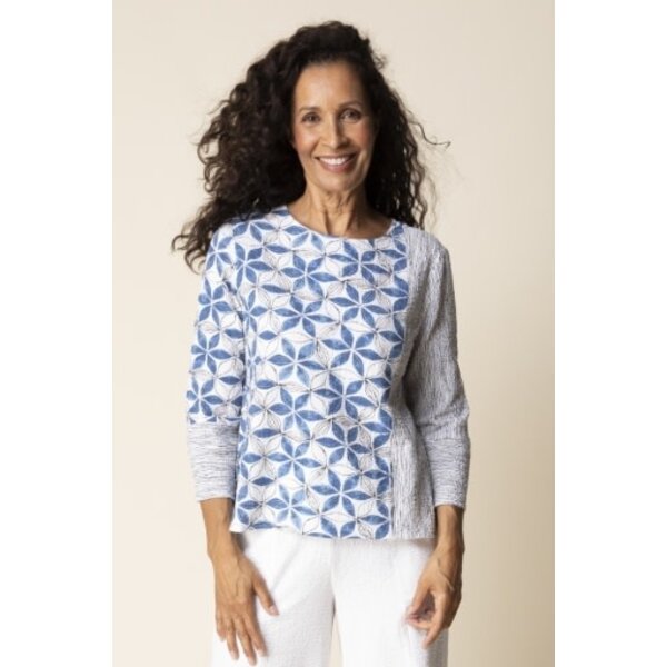 Habitat Clothes to Live In Crinkle Crepe Floral Mix Print Pullover