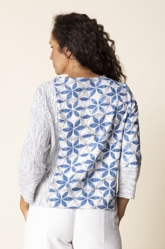 Habitat Clothes to Live In Crinkle Crepe Floral Mix Print Pullover