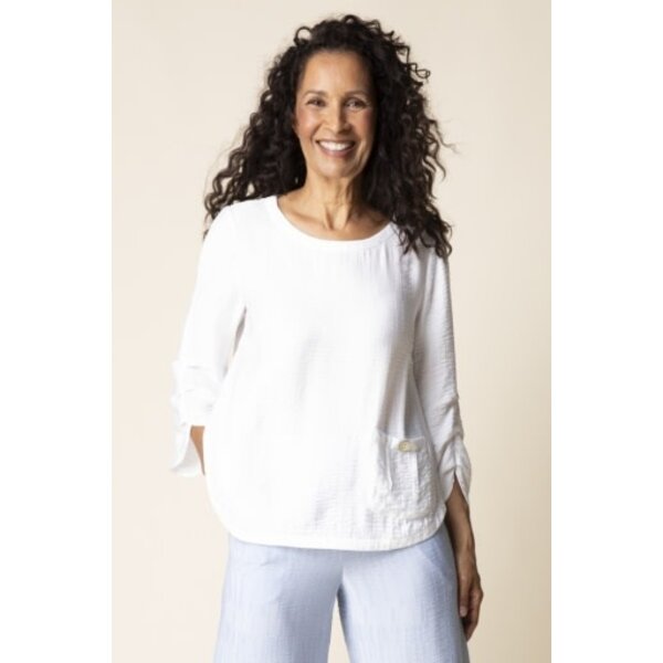 Habitat Clothes to Live In Soft Rayon Jacquard Pleat Pullover