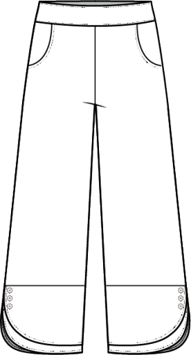 Habitat Clothes to Live In Soft Rayon Jacquard Wide Leg Crop Pant