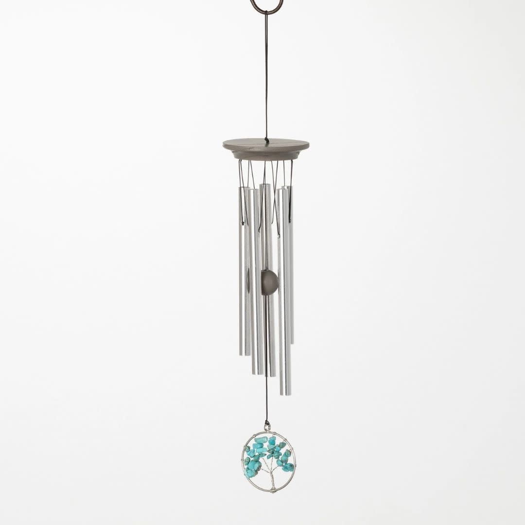 Woodstock Chimes Serenity Tree Chime  Turquoise Small