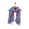 Joy Susan 180X85 Blue Scandi Floral Tassel Scarf