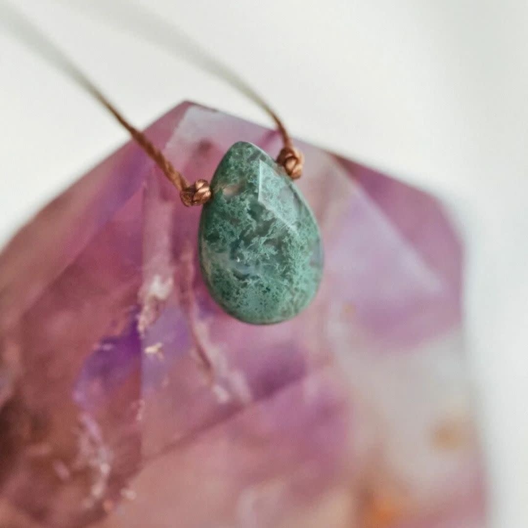 Soulku Soul-Full of Light Necklace Flourish - Moss Agate