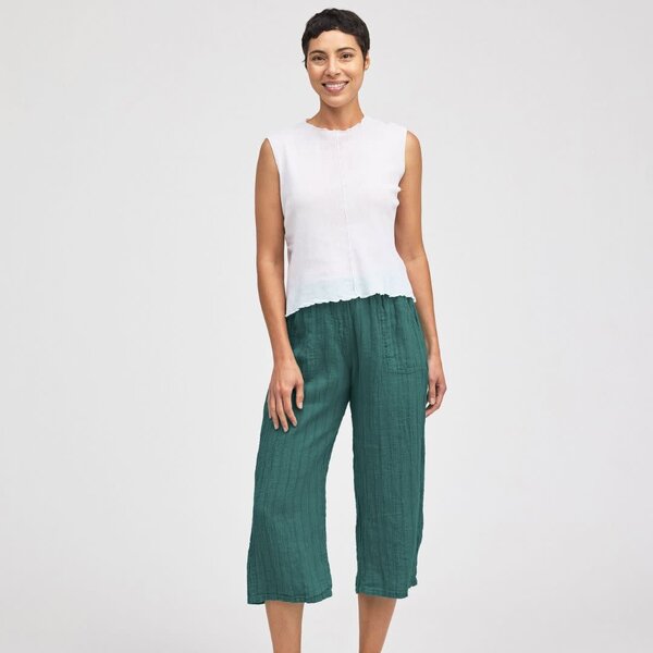 Cut Loose Easy Crop Pant Linen