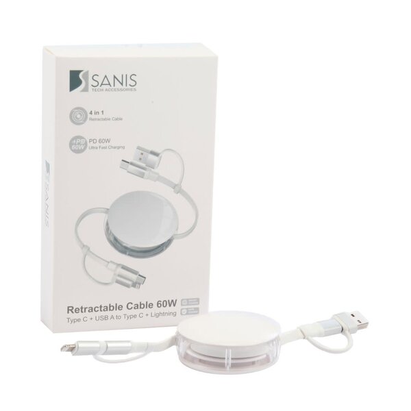 Sanis Retractable Cables 3 in 1 White
