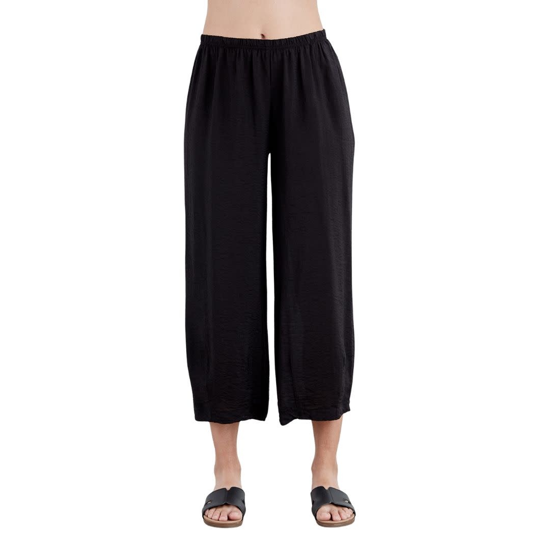 Cut Loose Rayon Parachute Cropped Pant with Darts