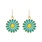 Rain Jewelry Gold Green Daisy Earring