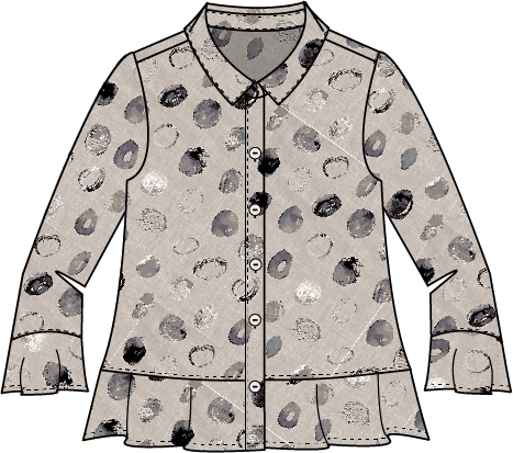 Habitat Clothes to Live In Linen Dot Flounce Shirt