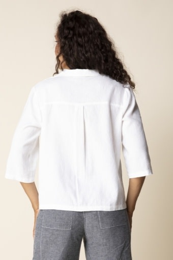 Habitat Clothes to Live In Linen Blend Solid Camp Shirt