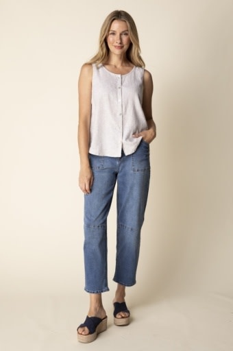 Habitat Clothes to Live In Linen Blend Bistro Tank