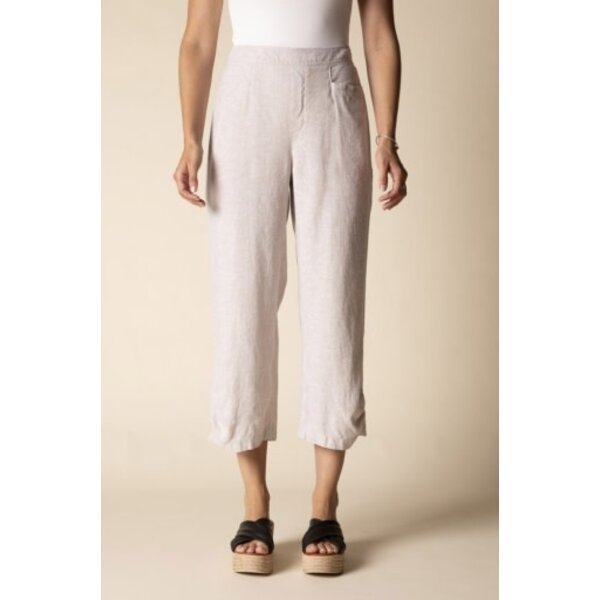 Habitat Clothes to Live In Linen Blend Pleat Button Capri