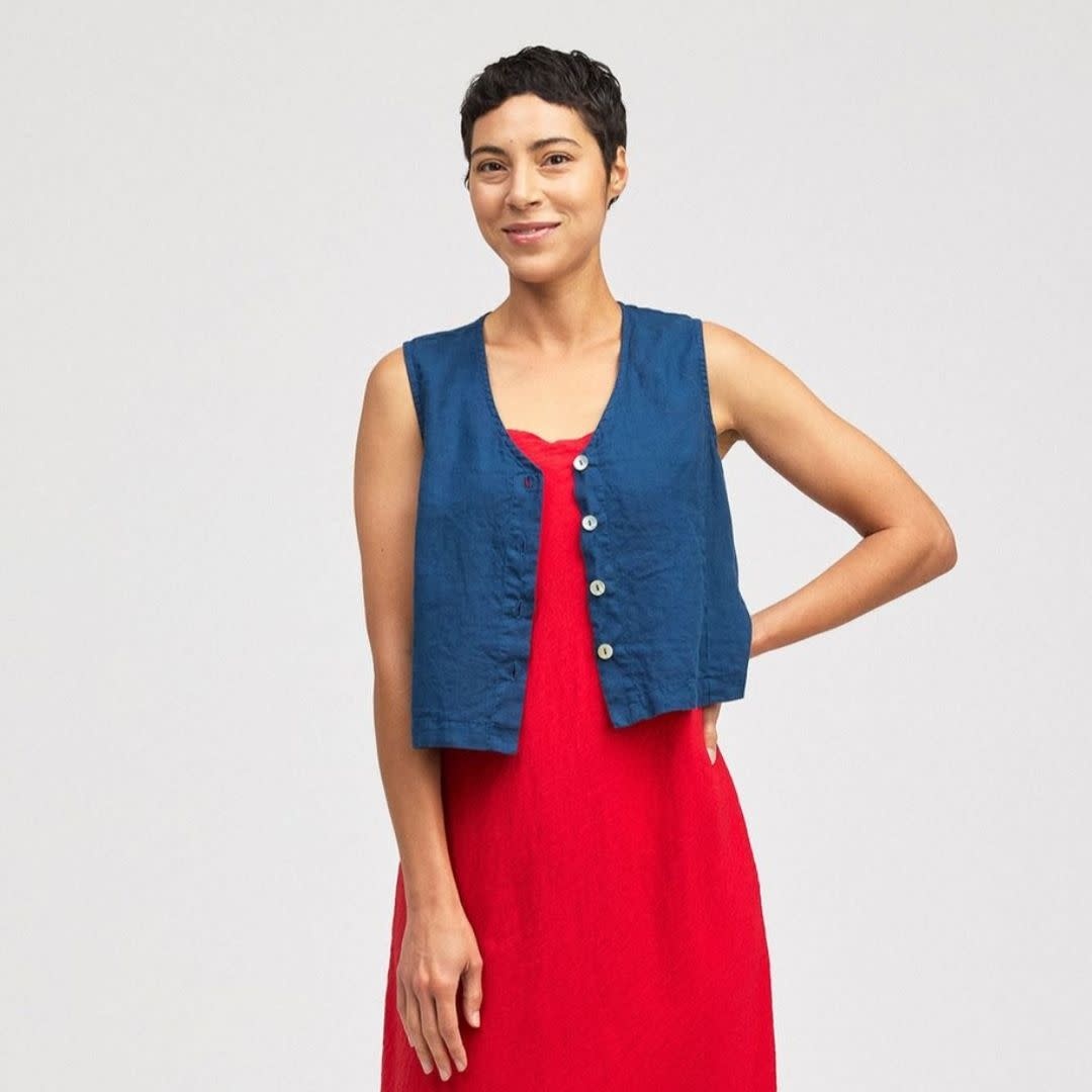 Cut Loose Crop Vest Linen