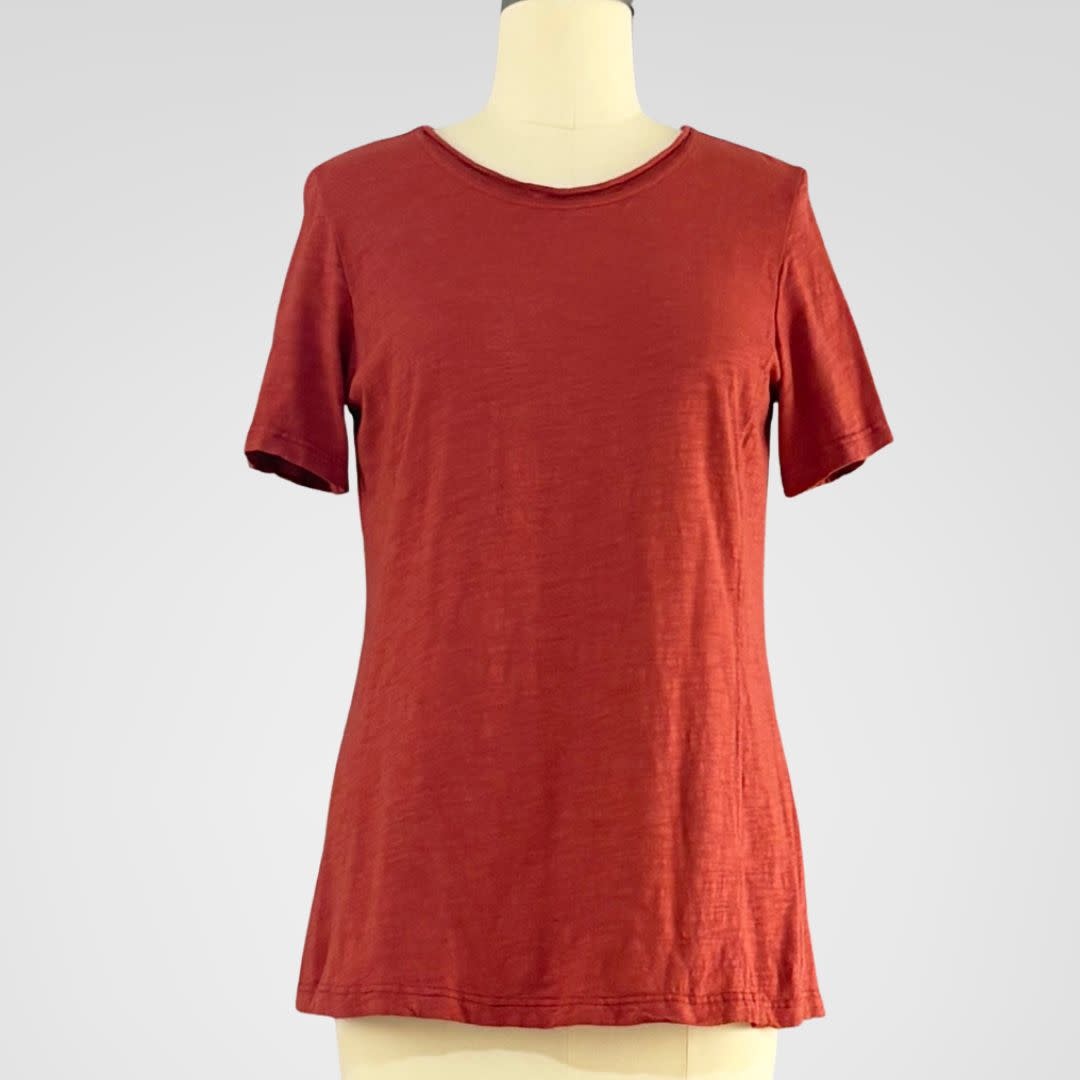 Kleen Cotton Short Sleeve Roll-Edge Top