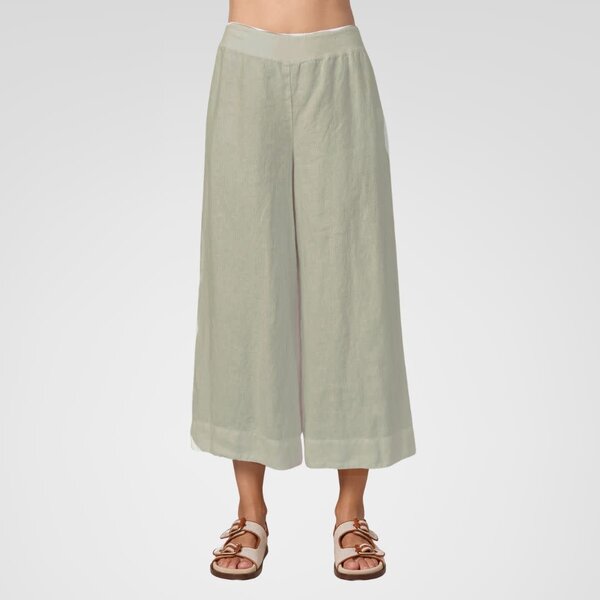 Cut Loose Cropped Linen Pant
