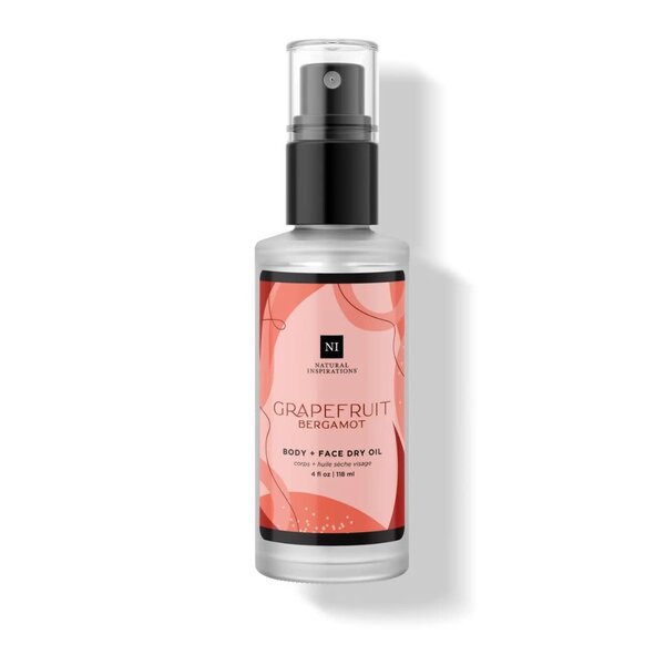 Natural Inspirations Body + Face Dry Oil 4oz  Grapefruit