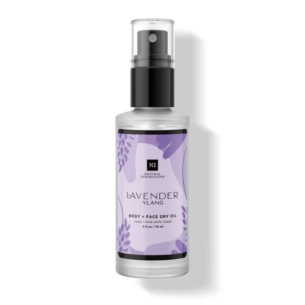 Natural Inspirations Body + Face Dry Oil 4oz  Lavender