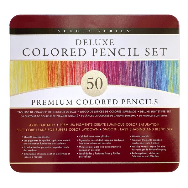 Peter Pauper Deluxe Colored Pencils (set of 50)