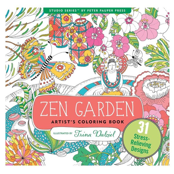 Peter Pauper Zen Garden Artist's Coloring Book