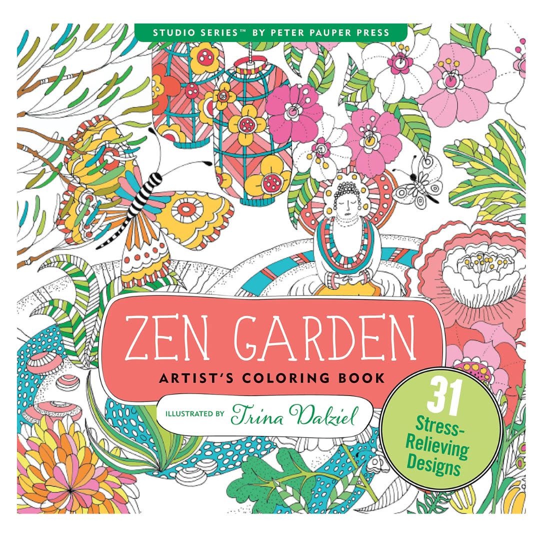Peter Pauper Zen Garden Artist's Coloring Book