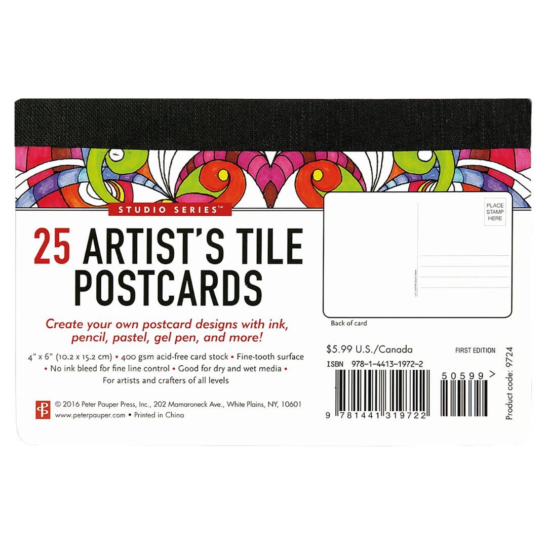 Peter Pauper Studio Series Artist's Tiles Postcards