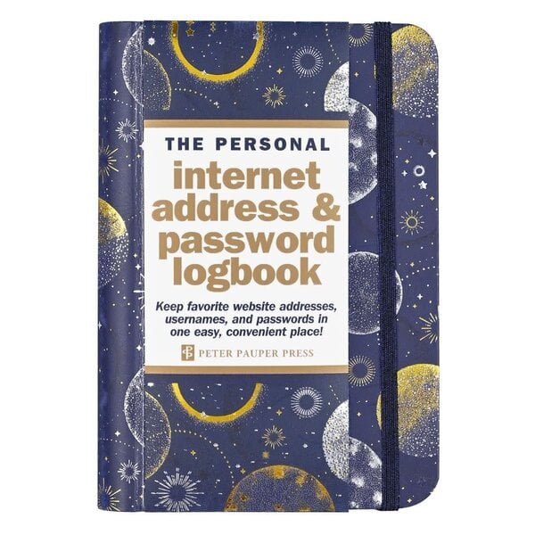 Peter Pauper Cosmos Internet Address &  Password Logbook