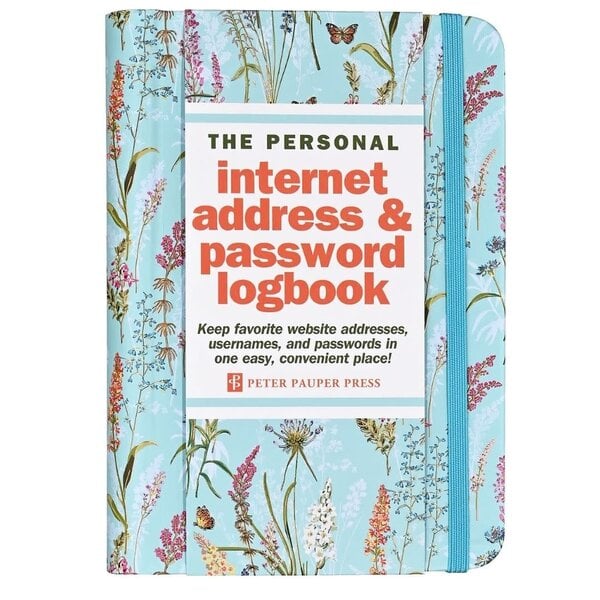 Peter Pauper Internet Log Book Blooms and Butterflies