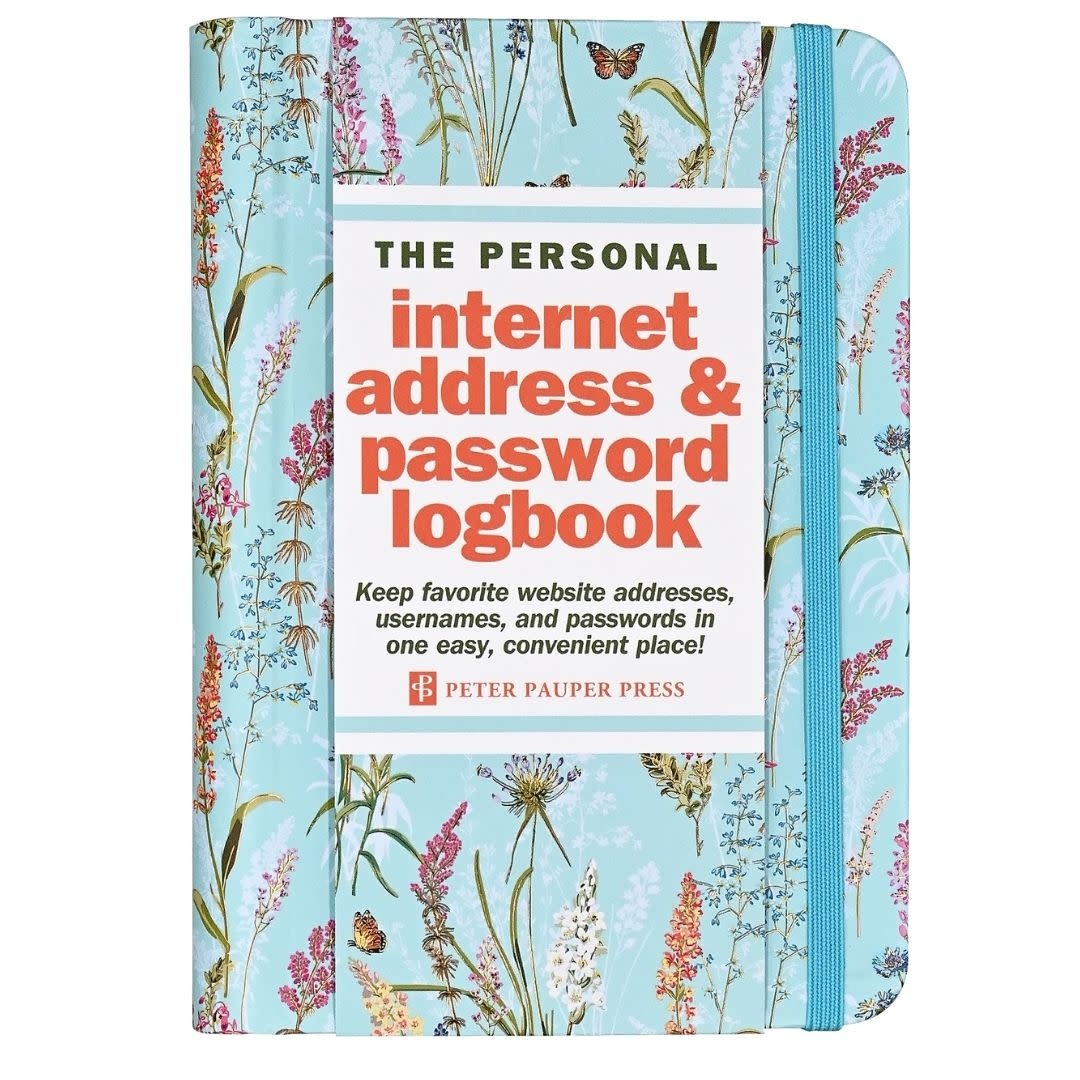 Peter Pauper Internet Log Book Blooms and Butterflies