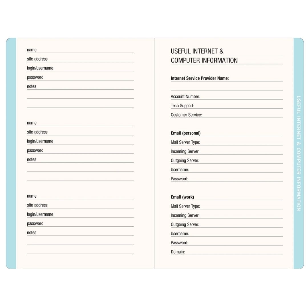 Peter Pauper Internet Log Book Blooms and Butterflies