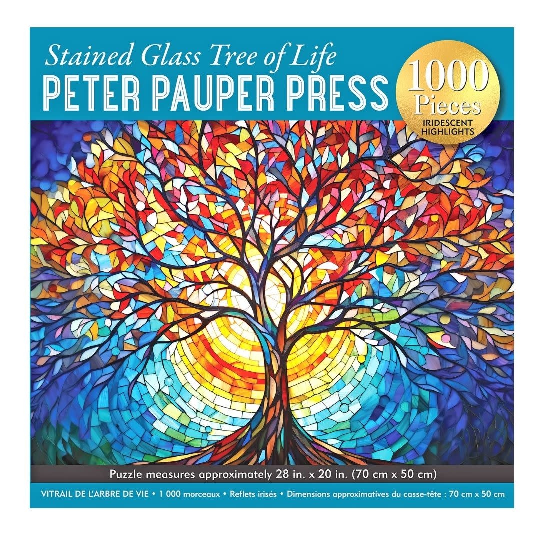 Peter Pauper Puzzle 1000 Stained Glass Tree of Life