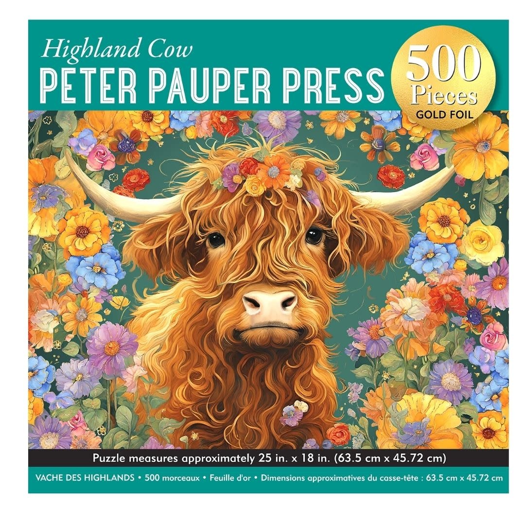 Peter Pauper Puzzle 500 Highland Cow