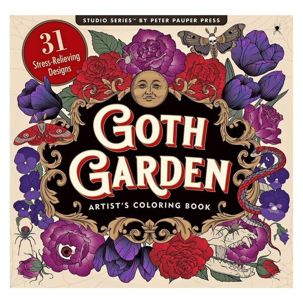 Peter Pauper Goth Garden Adult Coloring Book