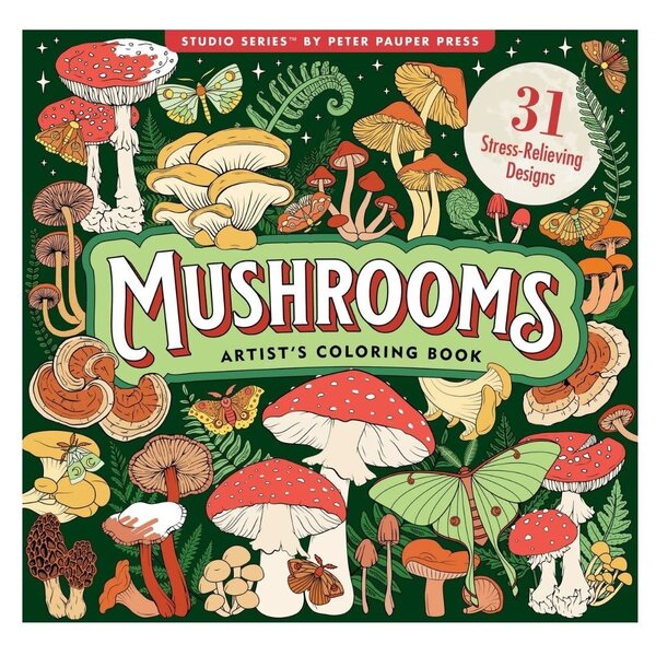 Peter Pauper Mushrooms Adult Coloring Book