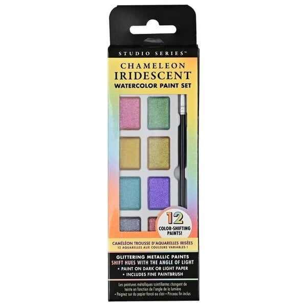 Peter Pauper Studio Series Chameleon Iridescent Watercolor Paint (Set of 12 colors)