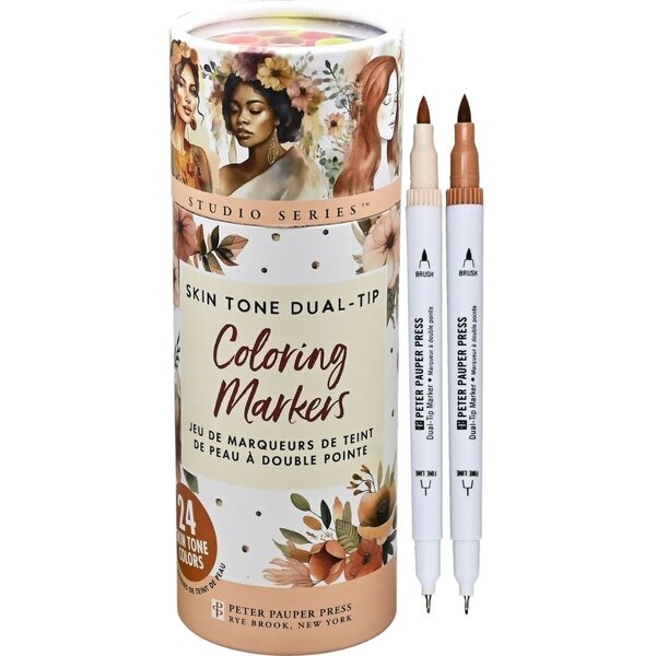 Peter Pauper Studio Series Dual-Tip Skin Tone Markers  (Set of 2