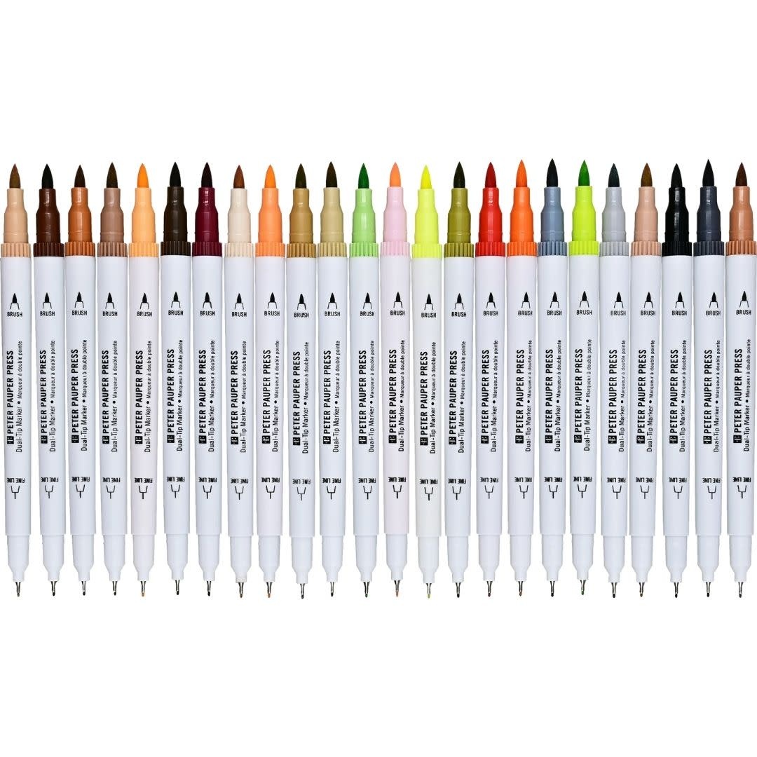 Peter Pauper Studio Series Dual-Tip Skin Tone Markers  (Set of 2