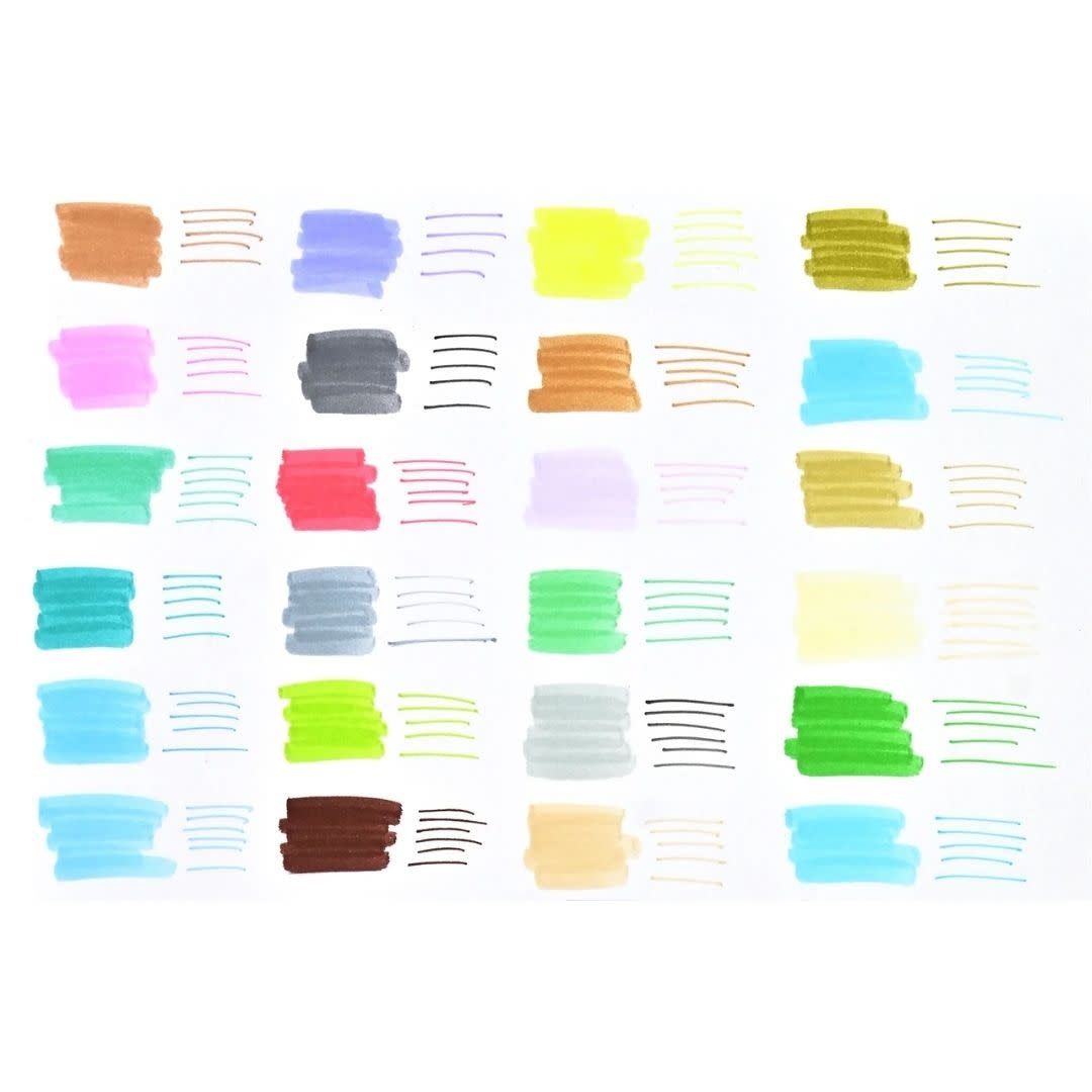 Peter Pauper Studio Series Dual-Tip Pastel Markers (Set of 24)