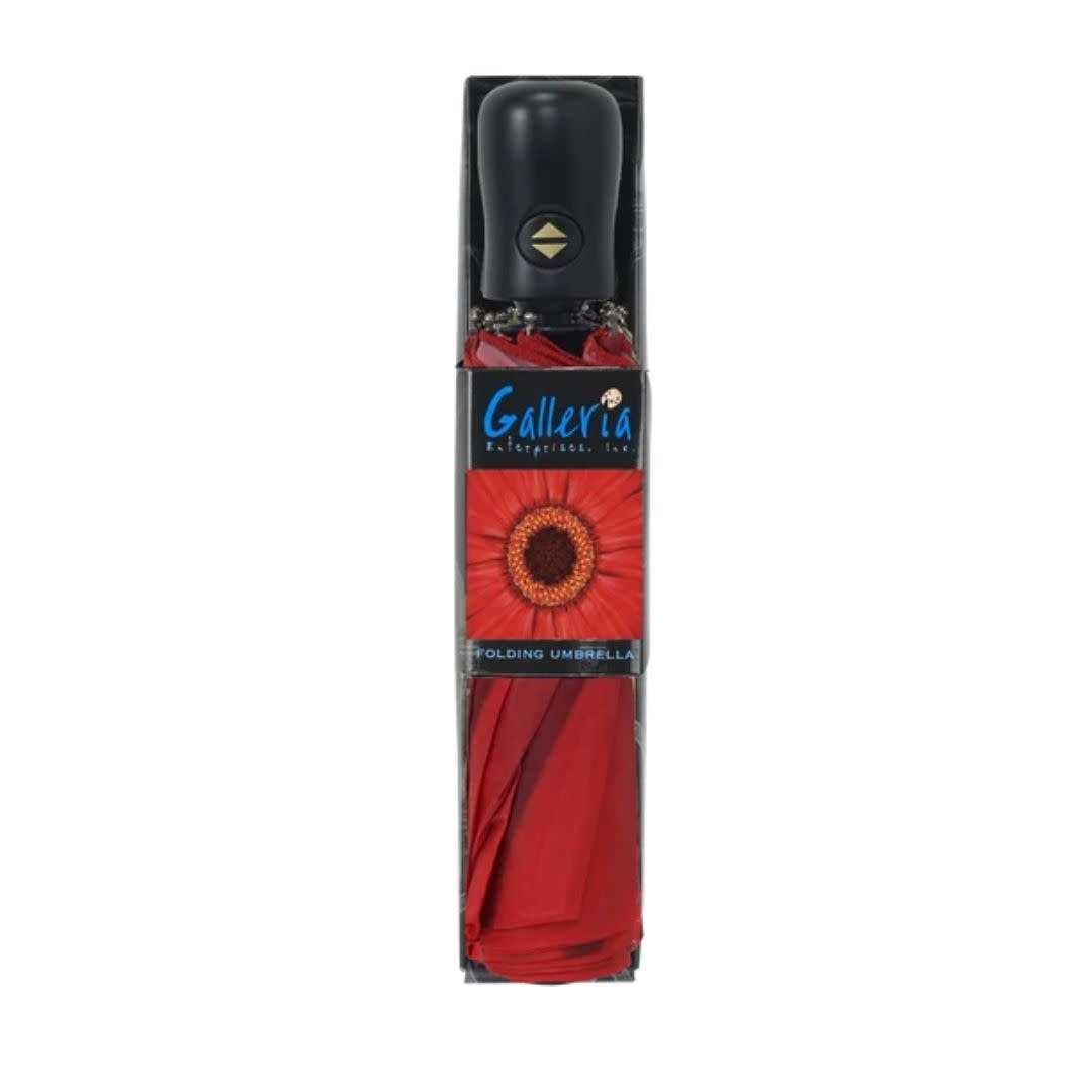 Galleria Folding Umbrella Red Daisy