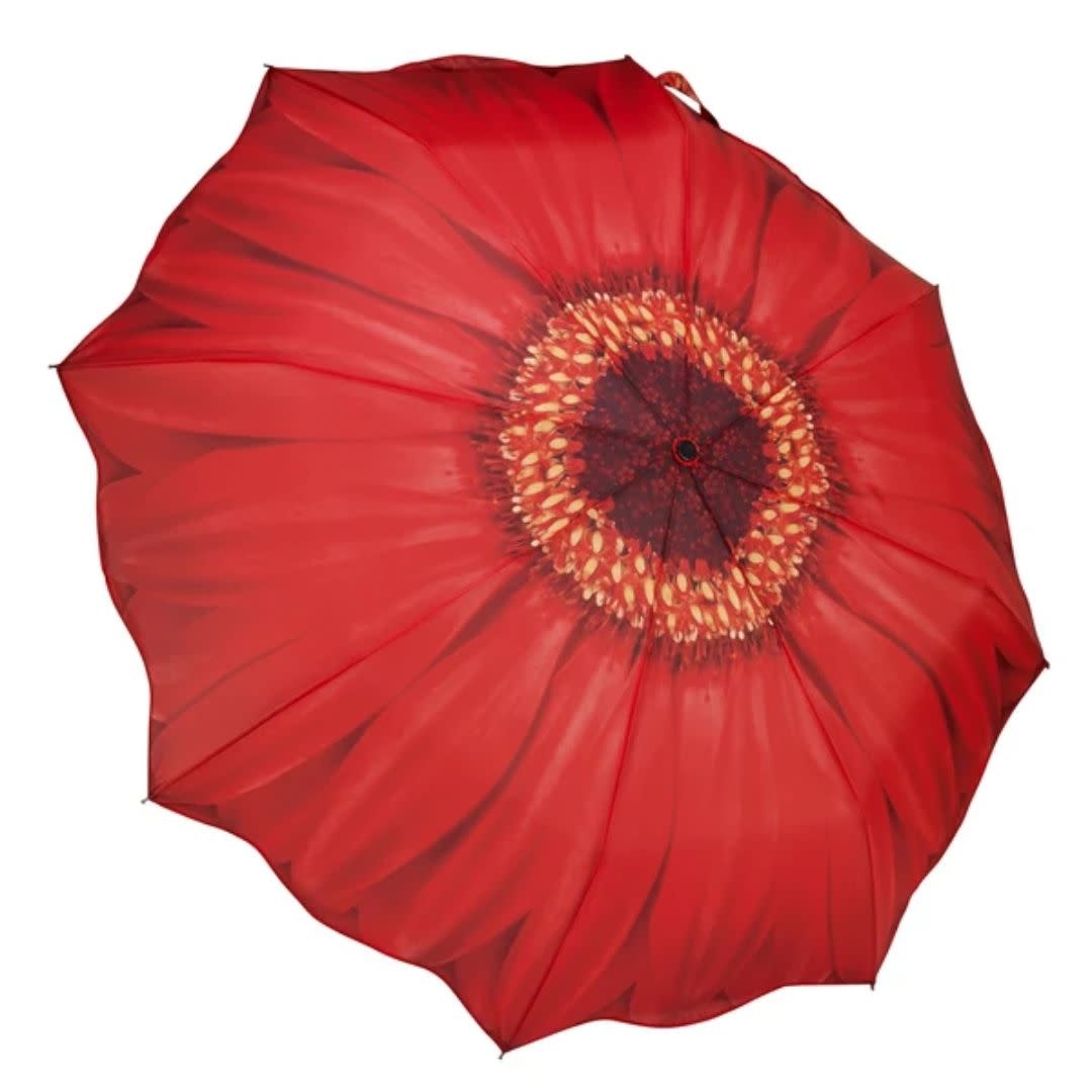 Galleria Folding Umbrella Red Daisy